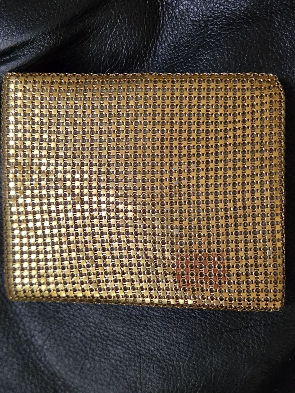 Evans Gold Mesh Metallic Women's Vintage Collectible Wallet 3×4 - Picture 7 of 7